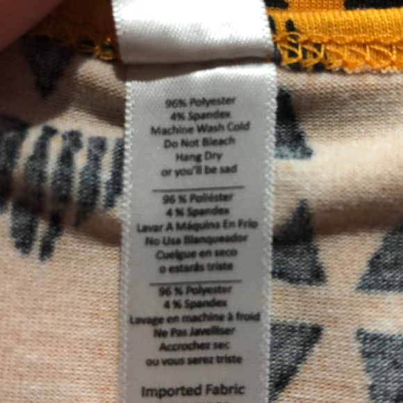 LuLaRoe orange triangle tee size large - Picture 6 of 6